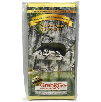 Grab&Go - Löwendenkmal-Mystery-Schokolade (Golden Ticket)100g